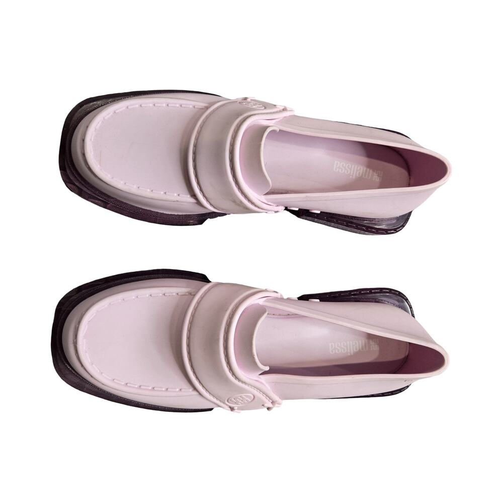Melissa Spencer Jelly Loafer in Transparent Pink Pink Size: 9 - Picture 2 of 6